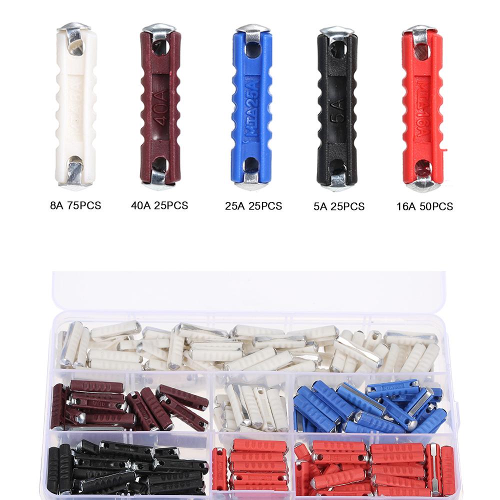 200 шт. Ассортиментная коробка Континентальные предохранители Быстродействующий Торпедный предохранитель Классический автомобиль 5А 8А 10А 16А 25А Немецкий Европейский Автомобильный