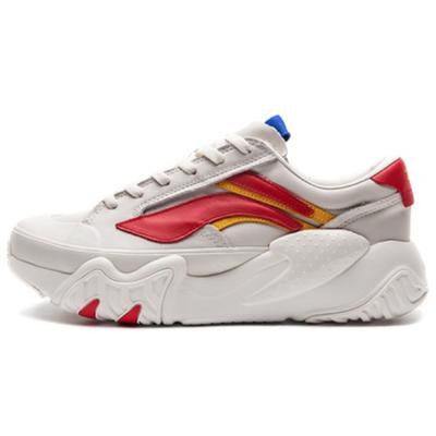 Li Ning We Wu Hbrd амортизирующие нескользящие износостойкие повседневные туфли с низким верхом женские повседневные туфли облачно-белого цвета AGCP378-4