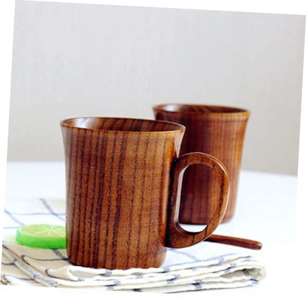Japanese Style Wooden Tea Cup Handmade Wine Mug Cup Gift Drinking Cup Restaurant