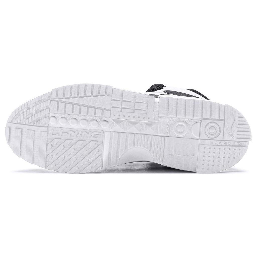 Кроссовки Li Ning Mileage Casual Universal, нескользящие, износостойкие, средней высоты, для скейтбординга, женские, белые, черные, AGCT284-1