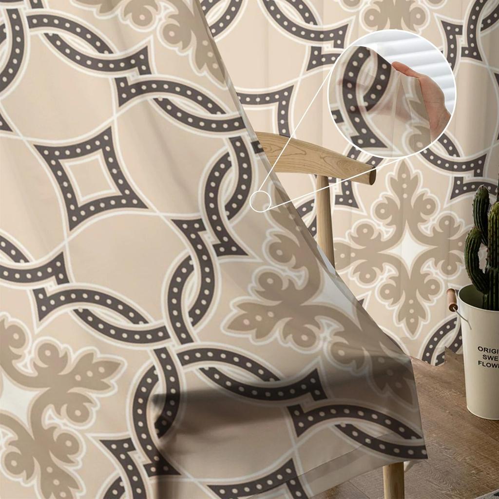 Цветочная линия украшения, дуговые плотные тюлевые шторы для гостиной, кухни, спальни, прозрачный тюль для кафе, отеля, современный домашний декор