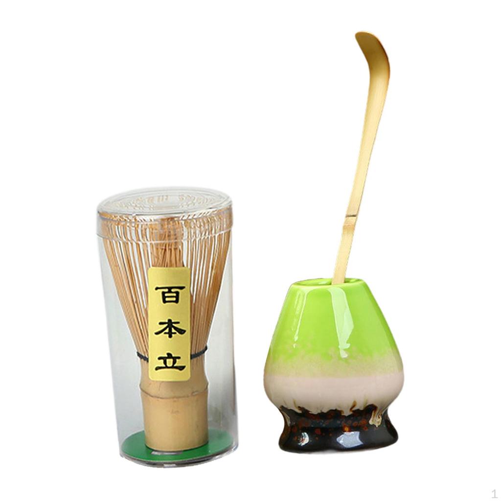 Японский набор для матча, современная чайная утварь, аксессуар, бамбуковый венчик, керамический венчик