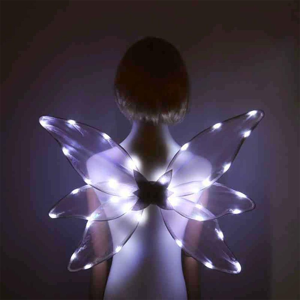 Elf Wings Electric Wings Moving Sparkling Glowing Wings Light Up Butterfly With LED Lights For Halloween Costume Dress Up Kid Women