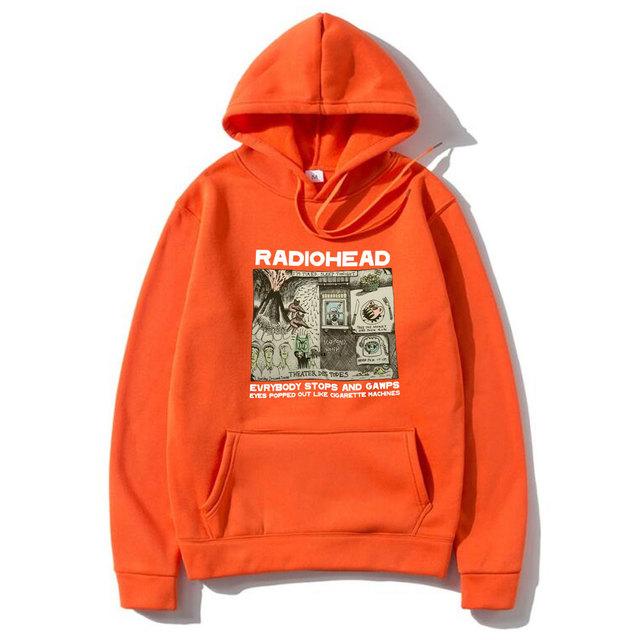 Radiohead 2000 Hip Hop Rock Band Hoodie Sweatshirt Music Album Print Hoodies Tops Men Women Punk Fan Gift Sweatshirts Streetwear