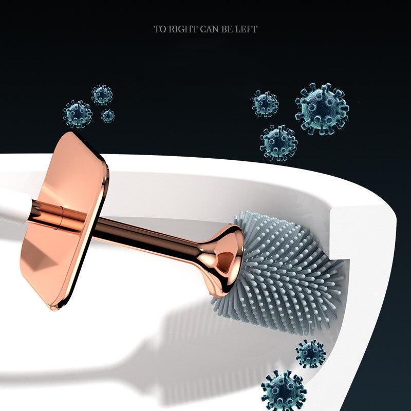 Силиконовая щетка для унитаза TPR, гибкая щетка для чистки с мягкой щетиной, без мертвых углов, щетка для унитаза, аксессуары для ванной комнаты