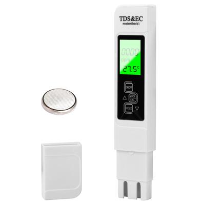 DiyStudio Цифровой TDS EC TDS EC Температура Тестер качества воды с высокой точностью Удержание Светодиод и переноска Идеально подходит для плавания Горячий и Тест-метр с