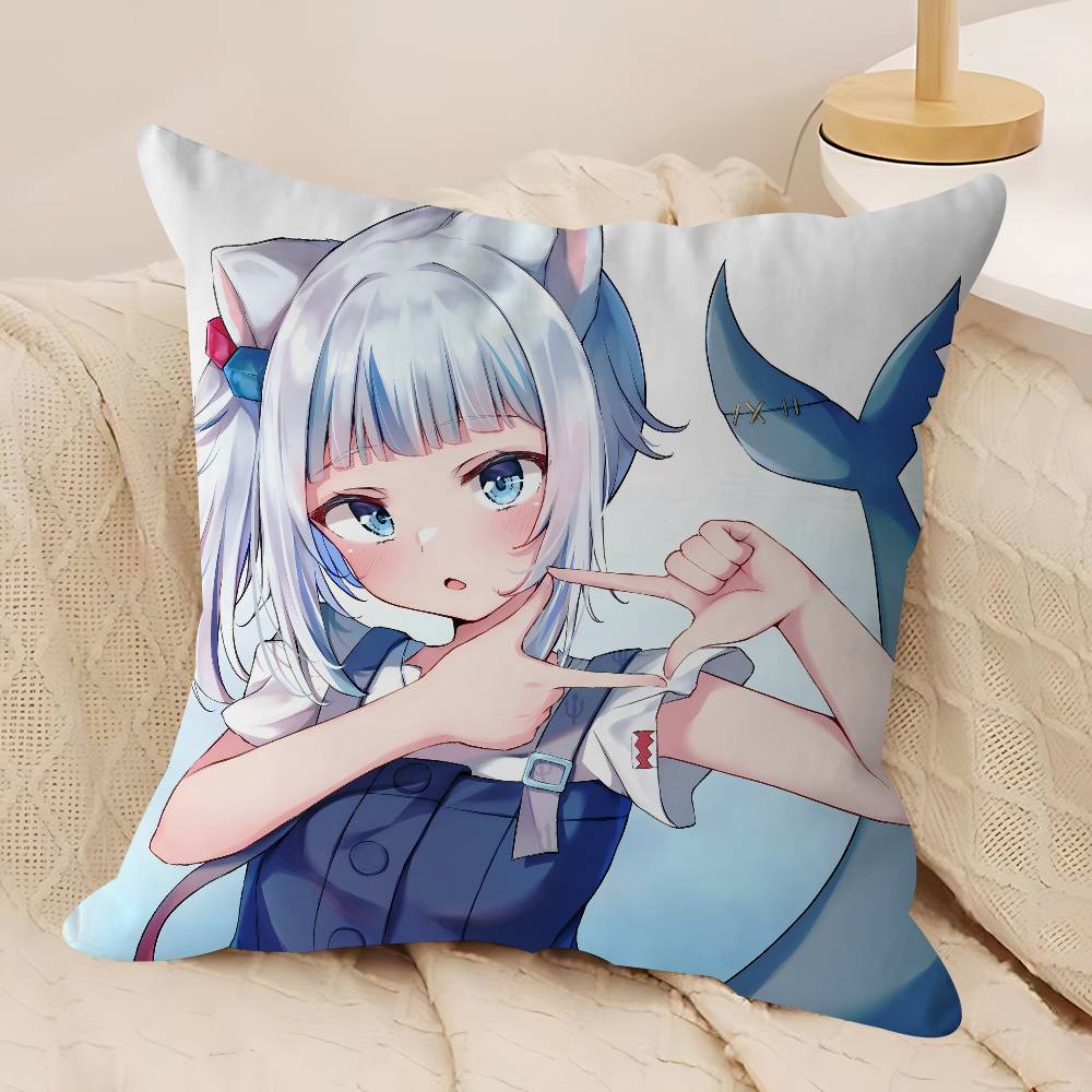 Musician G-Gawr G-Gura Pillowcase Toon Gift Cushion Cover Bedroom Home Sofa Chair Seat Decor Pillow Case