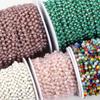 1Meter Colorful Glass Ball Beaded Chain Crystal Beads Necklace Body Chain Accessories for Jewelry Making Components DIY Supplies