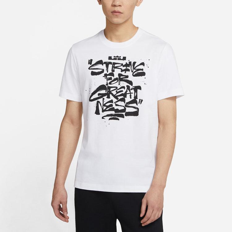 Nike T Shirts Men's White Crew Neck Moderate Straight Fit DD0786-100