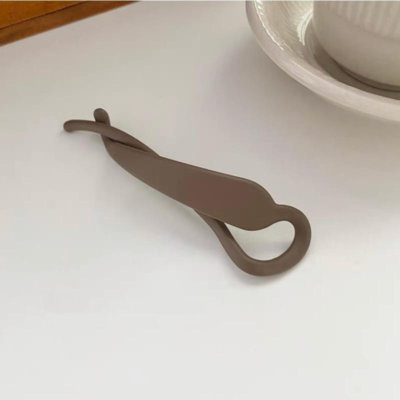 Матовая заколка для хвоста из матового стекла, корейская простая заколка для волос, заколка-банан из смолы и акрила, заколка для волос, повседневный стиль, головной убор