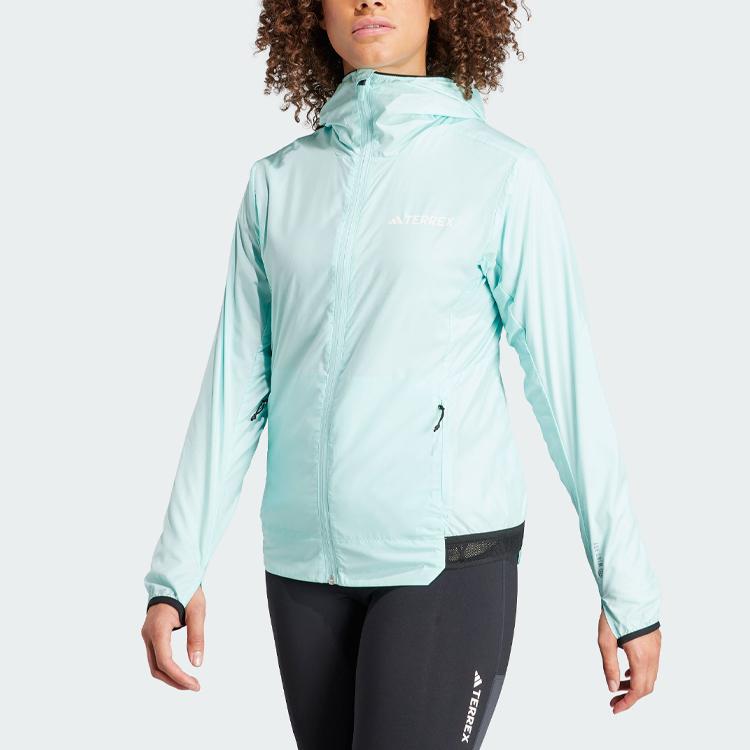 Women's Adidas Jackets Women's Washed Blue Hooded Moderate Other