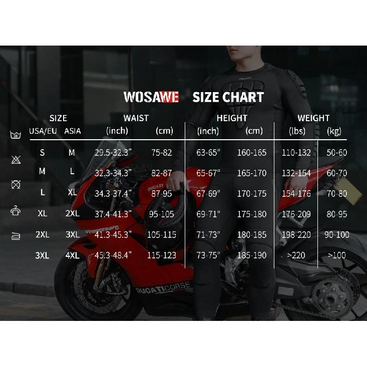 WOSAWE Summer Motorcycle Casual Pants Soft Pads Tights Men's Motocross Off-Road Pants Mountain Bike Cycling Moto Pants