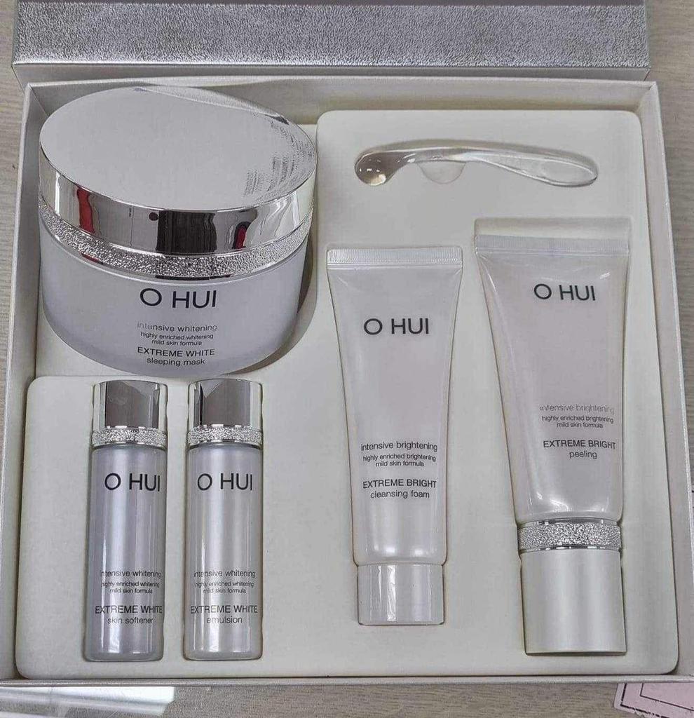 O HUI Extreme White Sleeping Mask Special Set 5 предметов, отбеливание, антивозрастной, увлажняющий, корейская косметика, Kbeauty, образец