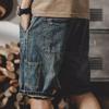 Men's Lightweight Elastic Denim Shorts, Loose Fit, Plus Size, 3/4 Length