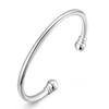 Korean Fashion Silver-Plated Double Bead Bracelet (B027)