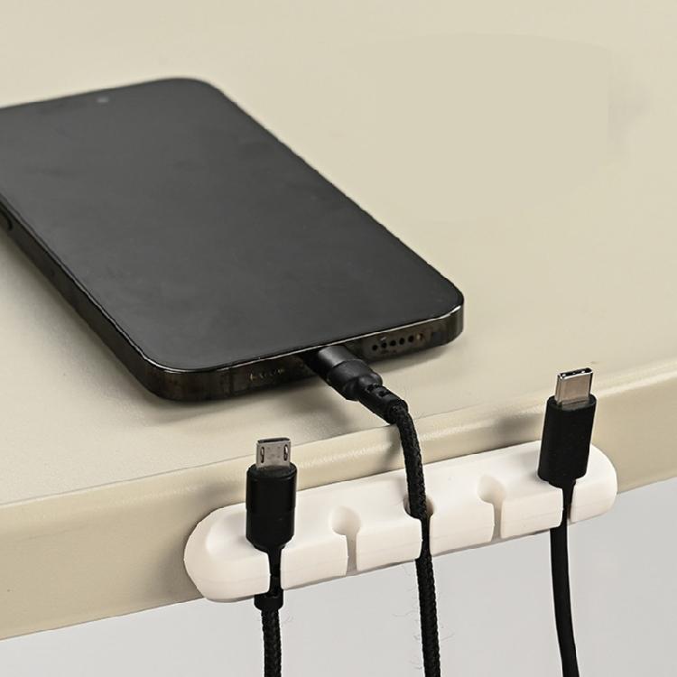 Универсальный зажим-органайзер для кабелей для всех типов USB Type-C, фиксирующее клейкое крепление на стол/стену