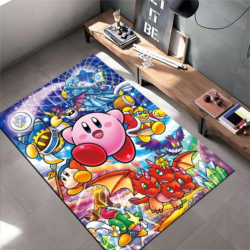 Colorful Kirby Adventure Design suitable as a non-slip mat for the living room or bedroom sofa