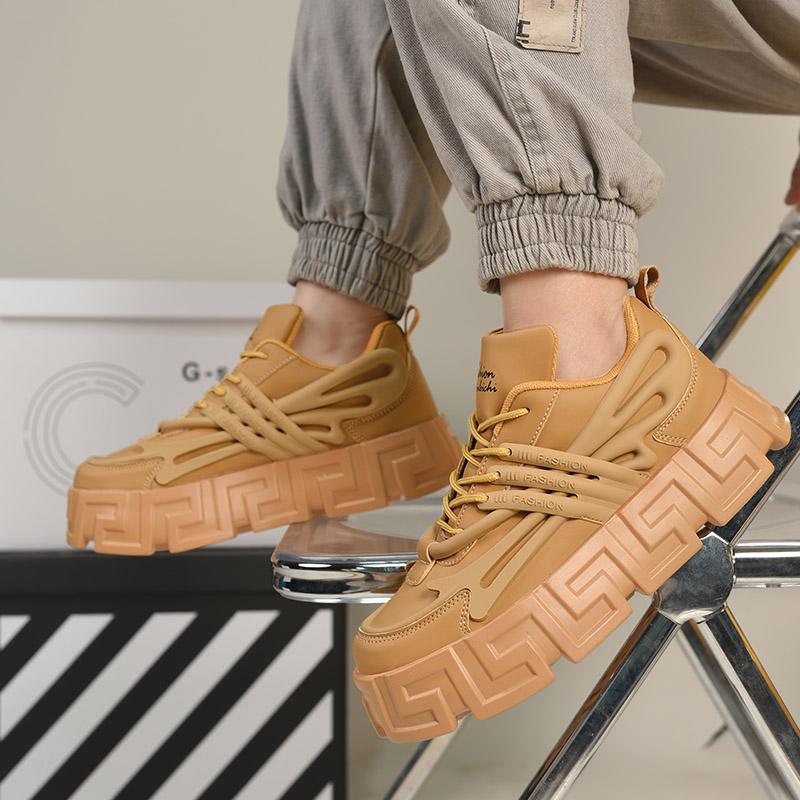 Брендовые мужские модные кроссовки больших размеров, легкая дышащая мужская обувь на толстой платформе, повседневные кроссовки на массивном каблуке, мужская обувь