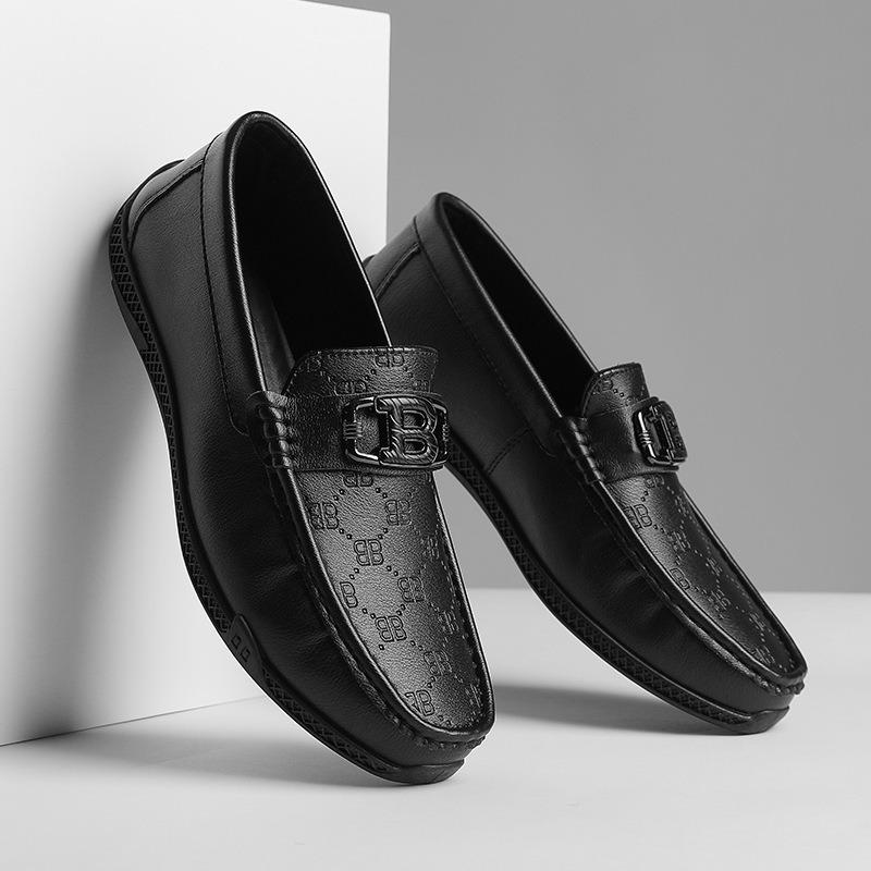 Doudou обувь мужская летняя новая мужская повседневная кожаная обувь ленивая одна педаль