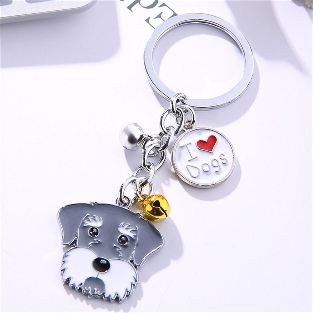 Enamel Golden Retriever Maltese Animal Bell Pet Keyring Pet Keychain Dog Keychain Dog Pendant