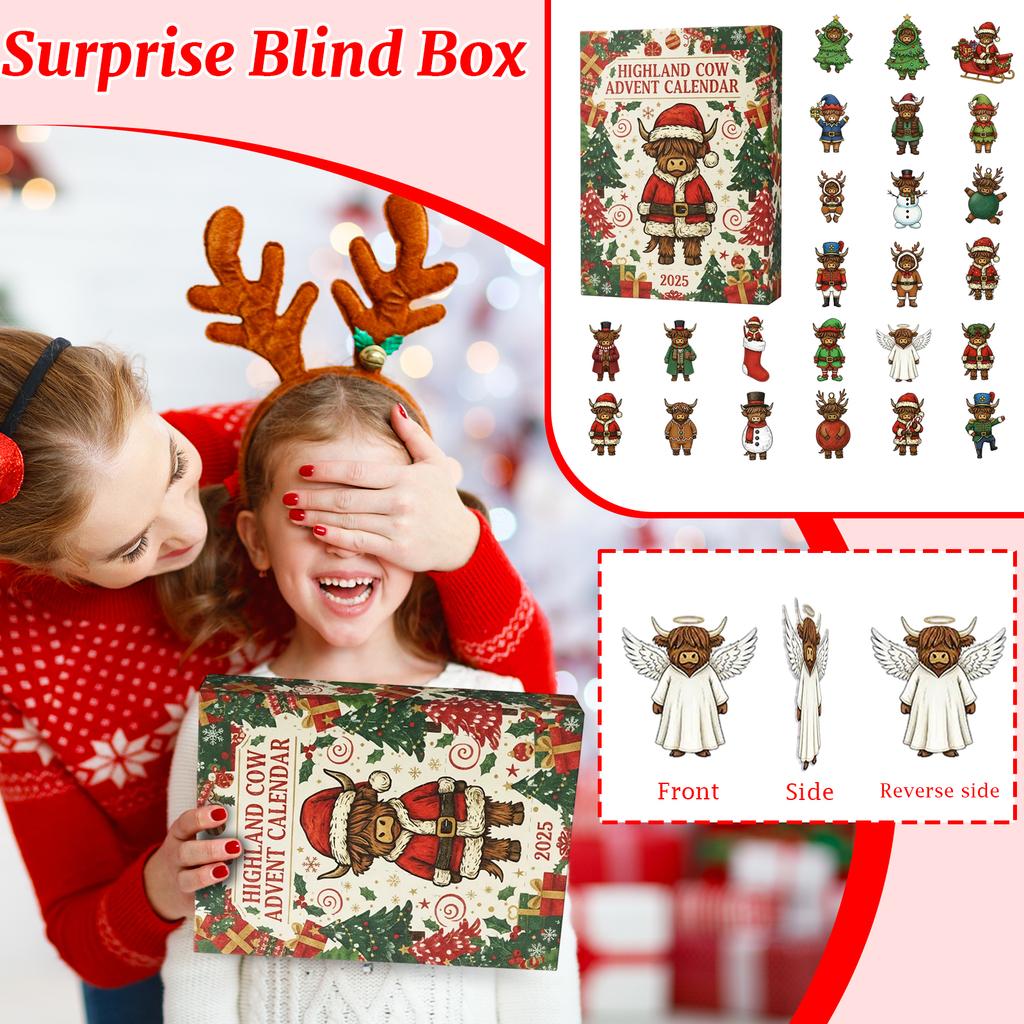 2D Акриловая Подвеска BlindBox Самолет Коробка Рождественский Адвент-Календарь BlindBox Украшение на Рождественскую Елку