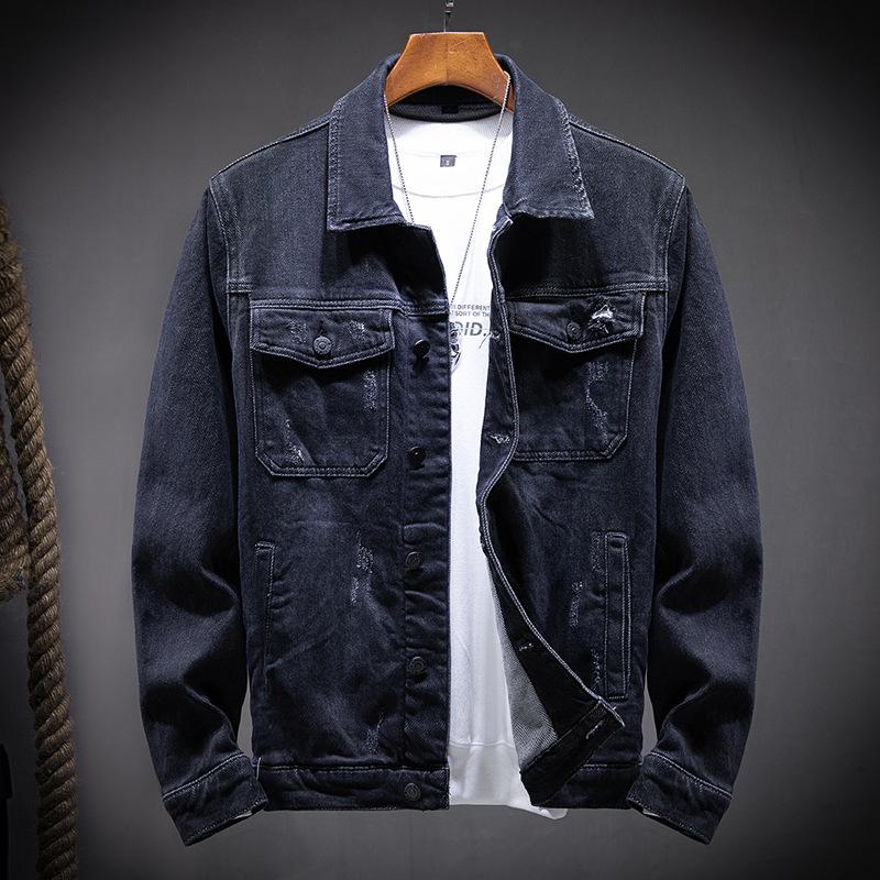 Мужское пальто на весну и осень, корейская версия джинсовой одежды, повседневная осенняя куртка