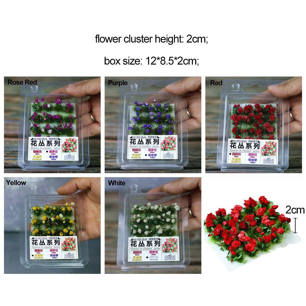 Пейзаж Сказочный сад Сцена Модель Миниатюрный цветочный кластер Статичные пучки травы Песок Таблица макет