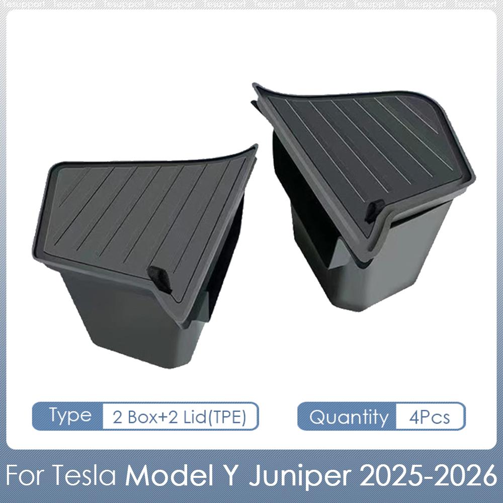 For Tesla Model Y Juniper 2026 Accessories Rear Trunk Organizer Side Storage Box Stowing Tidying for Model Y Juniper 2025-2026