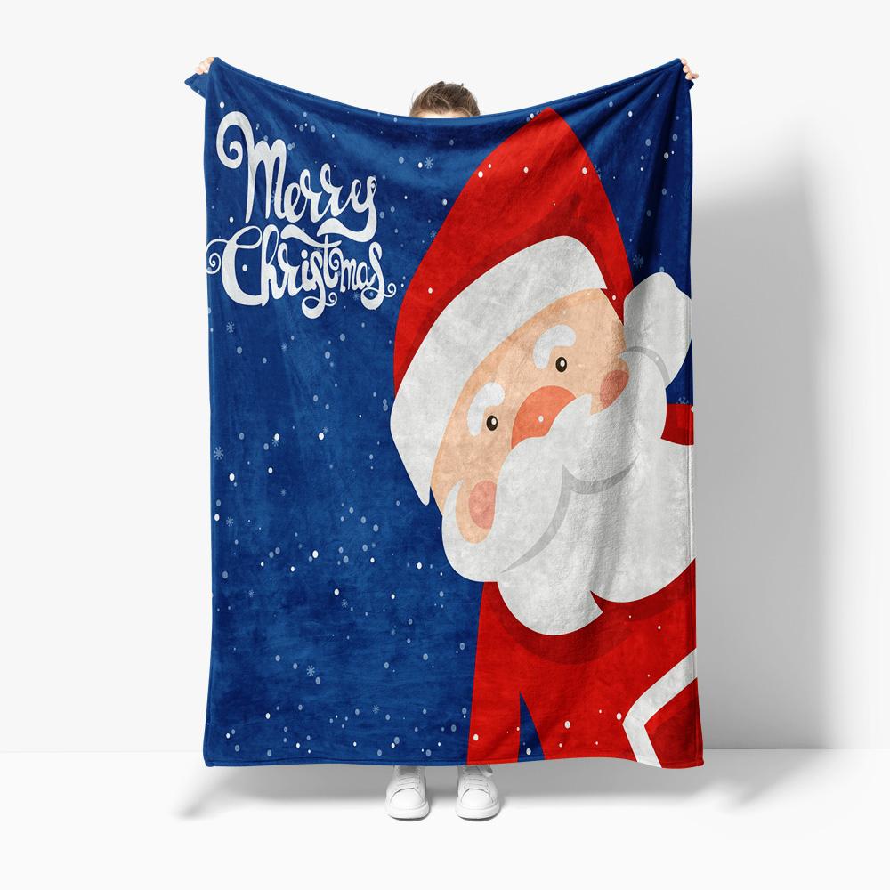 Cozy Christmas Throw Blanket Soft Flannel Warm Festive Holiday Decor Gift for Home Couch Sofa Bed