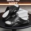 New Men's Slippers Summer Thick-soled Casual One-word Drag Internet Celebrity Wear Beach Cool Slippers Men's Sandals Men's