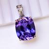 A++ CERTIFIED Natural Purple Tanzanite 26 Ct Cushion Sterling Silver Pendant AI-12-NS