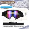 [PATIKIL] Dirt Bike Goggles 2-Pack for Motorcycle Goggles - Black/White & Colorful/Gold Lenses