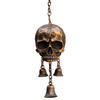 Готический колокольчик ветра в виде черепа, всепогодный, для дома, улицы, сада, патио, металлический, винтажный череп