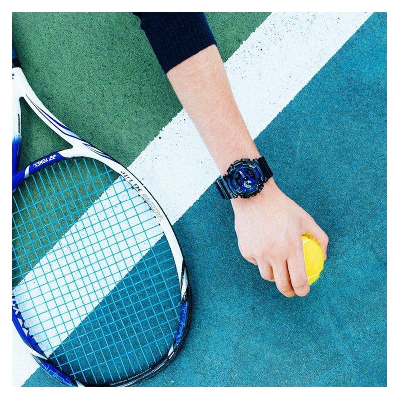 Casio Серия G-SHOCK Модный Трендовый Уличный Крутой Стиль Продвинутая Классика Стрелки Двойной Дисплей Спортивный Водонепроницаемый Кварцевый Механизм Ремешок из Смолы GA-110LPA-1A