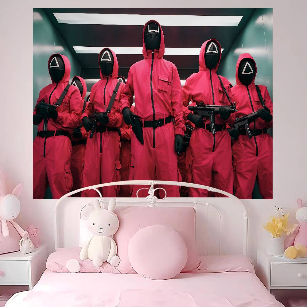 TV Game SSquids Anime Tapestry Art Science Fiction Room Home Decor Wall Art Decor