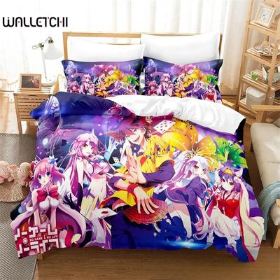 3D-принт аниме No Game No Life Комплект постельного белья для мальчиков и девочек Twin Queen King Size Пододеяльник Наволочка Кровать для мальчиков и девочек Взрослый