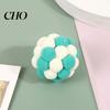 Indoor Cat Toy Plush Ball with Built-in Bell Soft Macaron Balls Play Bite-Resistant Chew Toys for Cats and Kittens Hunting