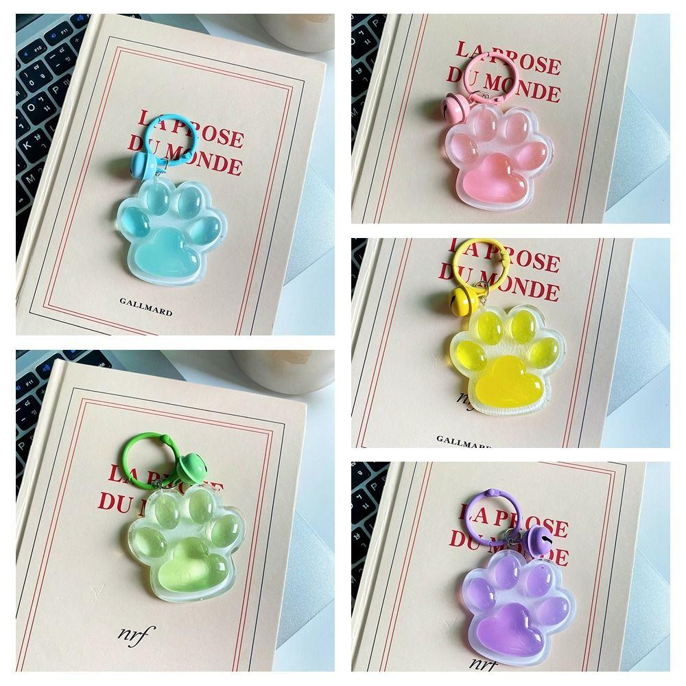 Корейский стиль светящийся брелок для ключей в виде кошачьего когтя светящийся в темноте брелок-колокольчик в виде кошачьего когтя декор для рюкзака