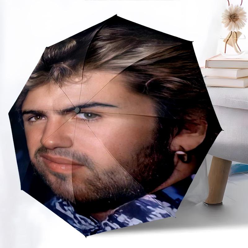 Автоматический зонт George Michael - Подходит для путешествий, улицы, портативный зонт, подарок на день рождения, повседневные принадлежности