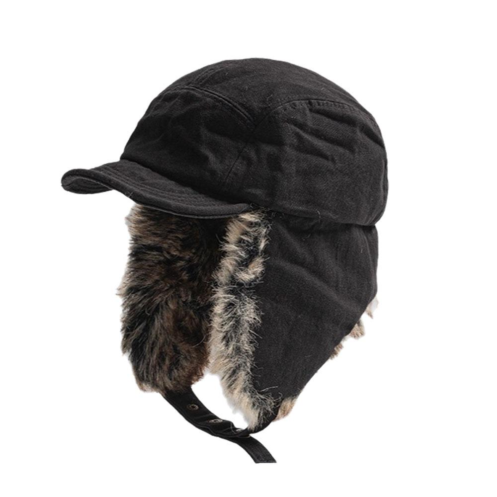 Thickened Winter Bomber Hats Windproof Ski Headwear New Winter Hats with Earflap Winter