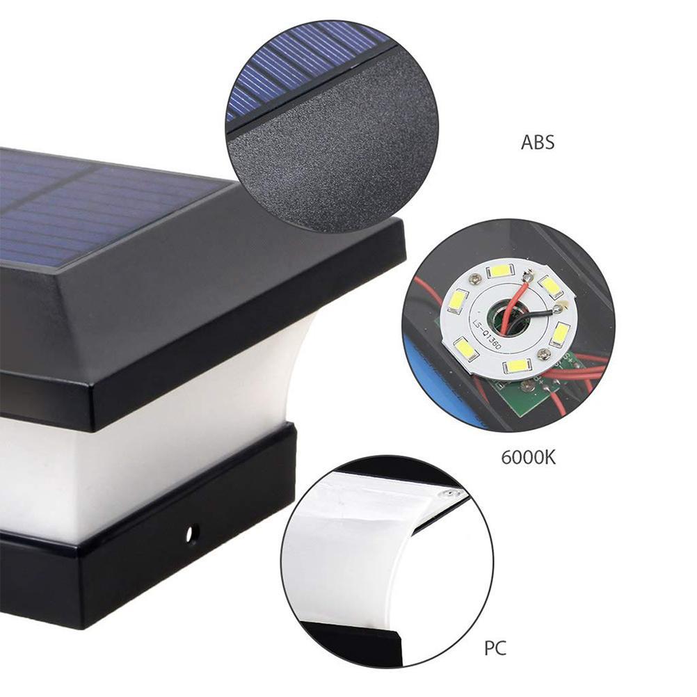 Solar Column Headlight IP65 Waterproof Outdoor Wall Light Fence Light Coffee Garden Light for Household Public Garden