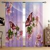 2 предмета занавесок с рисунком «мечтательный цветок-бабочка» для сада, пасторального стиля, спальни, гостиной, кухни, декоративные занавески