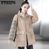 Women's Autumn and Winter Plush Hoodie Jacket Thickened and Warm Mid High Neck Plus Size Cardigan Zipper Short Jacket for Women