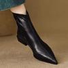 Женская обувь Остроносые туфли на среднем каблуке Модная обувь Роскошные Новые Зимние Ботильоны Платье Дизайнерские Туфли Лодочки Mujer Челси Ботинки