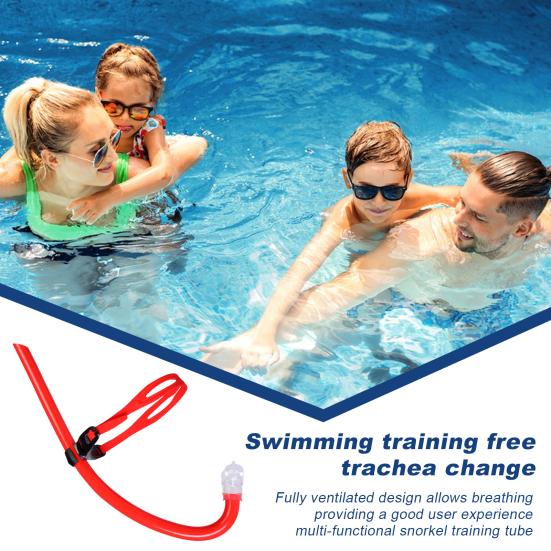 Трубка для обучения плаванию с трубкой для дайвинга, дыхательная трубка с оголовьем, жидкий силиконовый загубник, трубка для взрослых и детей
