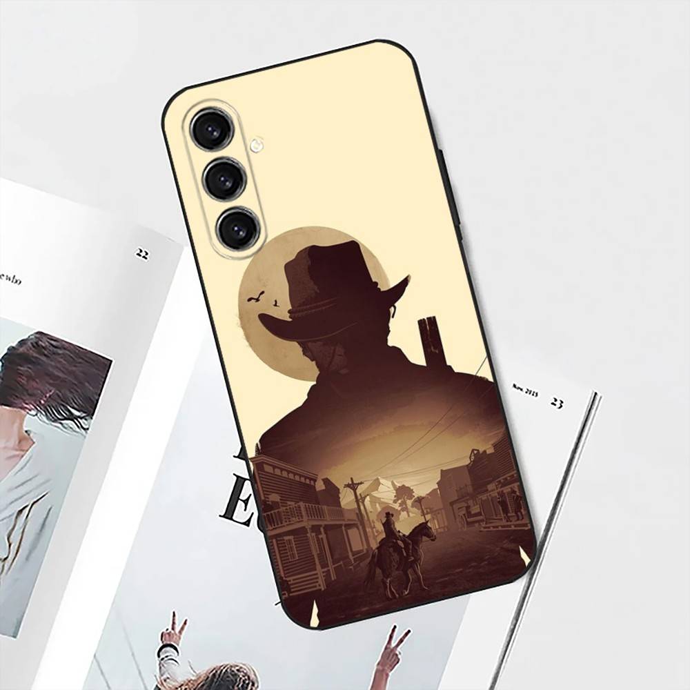 Красный чехол для телефона Red D-Dead R-Redemption 2 для Samsung S25, S24, S21, S22, S23, S30, Ultra, S20, Plus, Fe, Lite, Note, 10 Черный мягкий корпус
