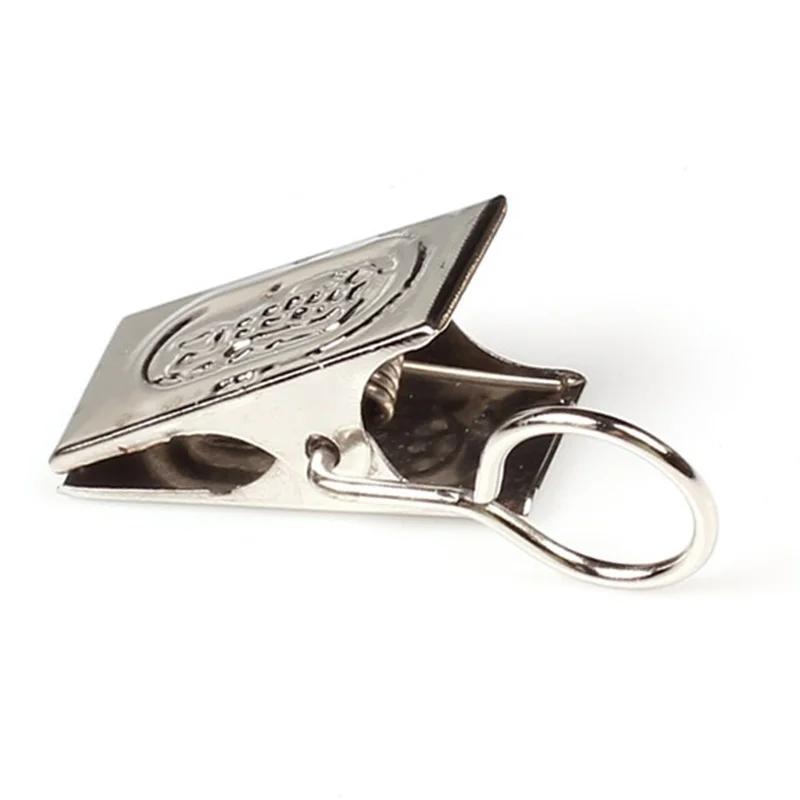 20 шт. Нержавеющая сталь кольца для занавески для душа окна занавески клипсы для ткани подтяжки металлические клипсы