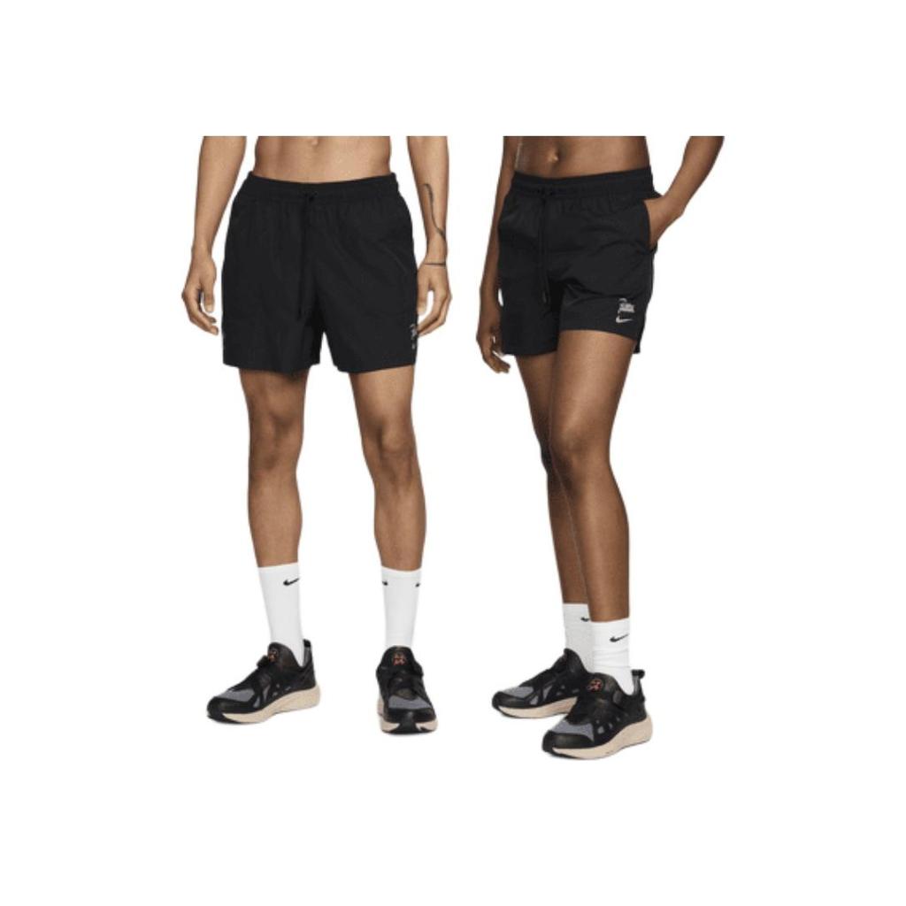 Nike X Patta SS24 Комфортные уличные повседневные шорты с логотипом до середины талии на эластичном шнурке Брюки унисекс Черные FJ3064-010