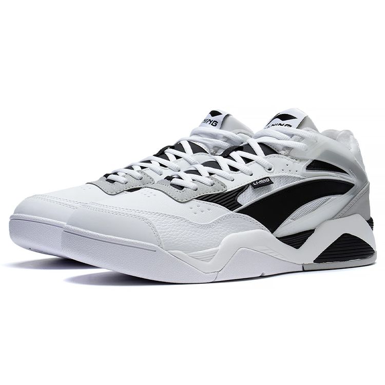 Li Ning LN BBS флисовые удобные нескользящие износостойкие теплые низкие спортивные повседневные туфли мужские кроссовки белые черные AGCS319-1