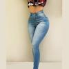 Women Plus Size High Waist Slimming Skinny Jeans Stretch Denim Pencil Pants Fashion
